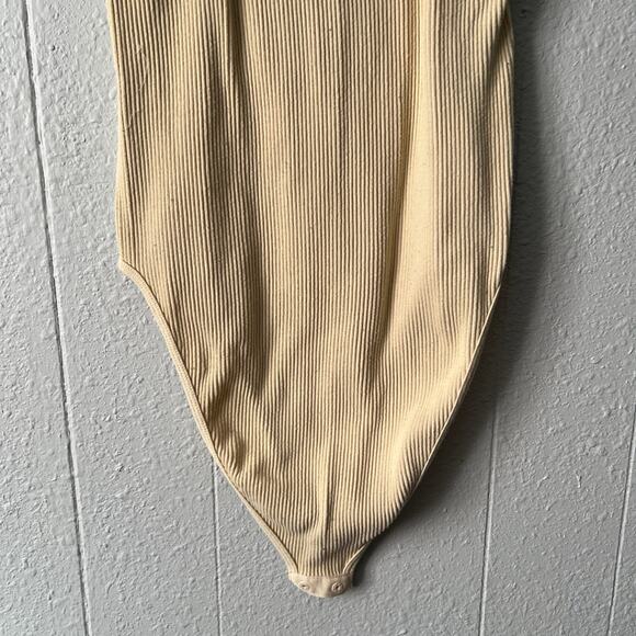 Zara Bodysuit Womens XS Ribbed Stretch Racerback Coquette Capsule Minimalist - Picture 6 of 8